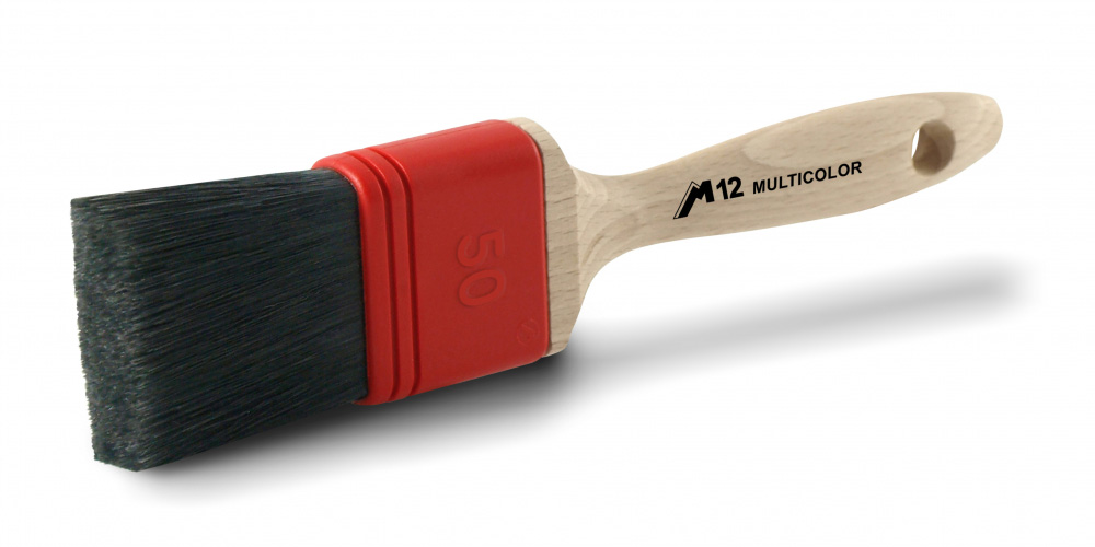 4857 кисть плоская (флейцевая) серии MULTICOLOR для красок и масел на основе растворителей